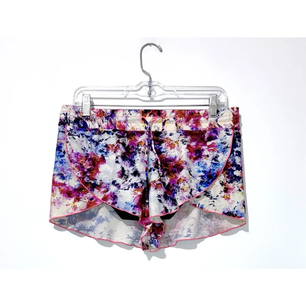Athleta Multicolor Floral Swim Shorts - Pink, Purple, White